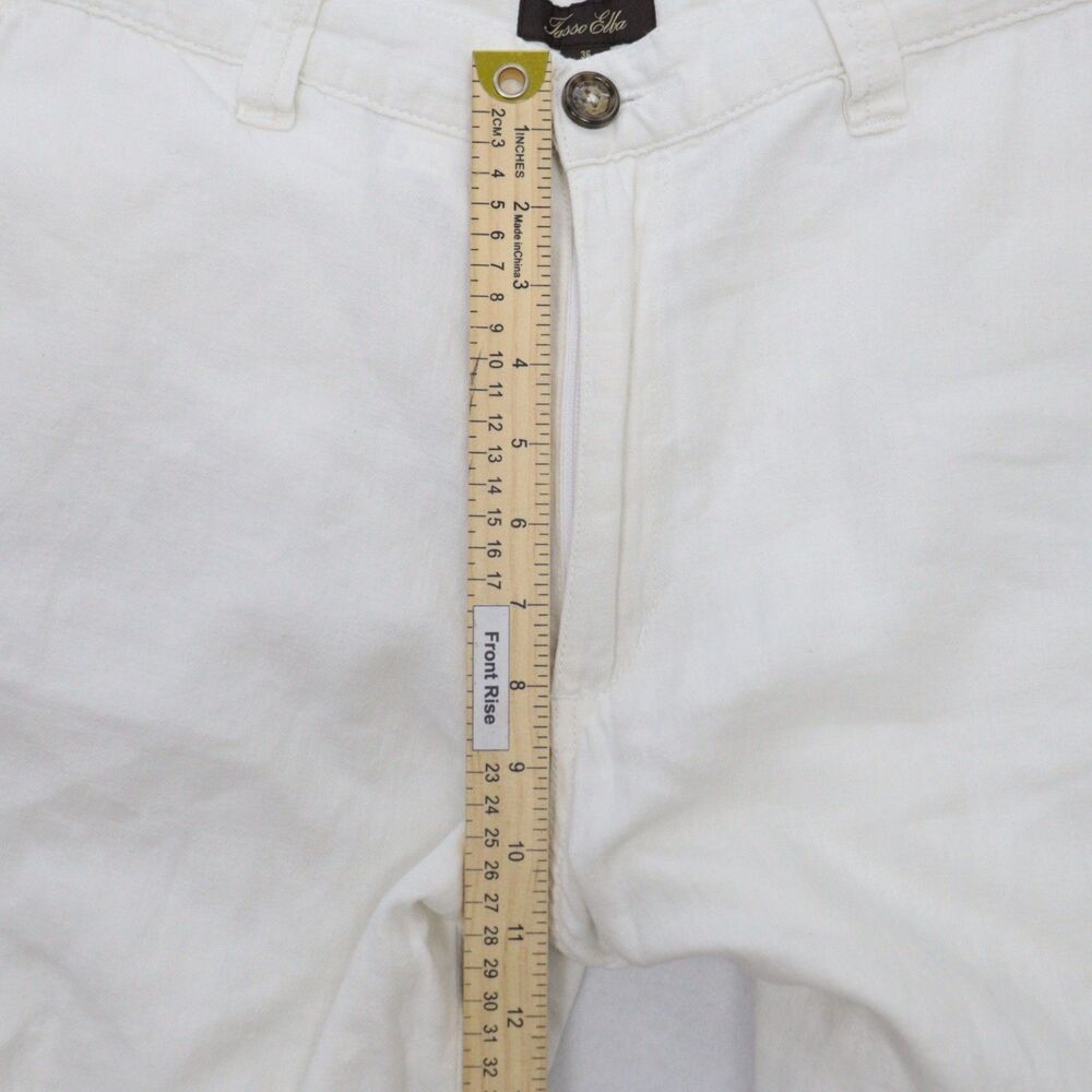 Tasso Elba Men's Cargo Shorts Size 36 Linen Cotton Blend Flat Front Chino - Picture 8 of 8